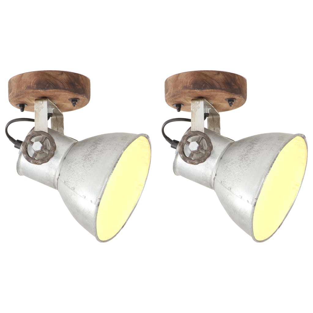 Industrial wall/ceiling lamps 2 pcs brass 20x25 cm E27