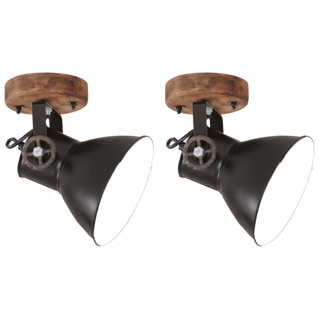 Industrial wall/ceiling lamps 2 pcs brass 20x25 cm E27