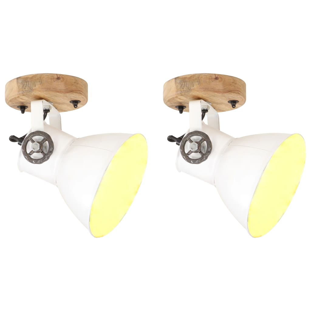 Industrial wall/ceiling lamps 2 pcs brass 20x25 cm E27