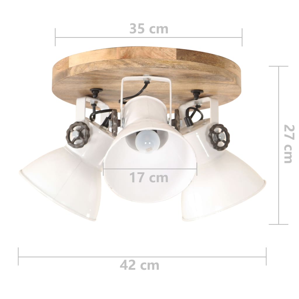 Lámpara de techo industrial 25 W blanco 42x27 cm E27