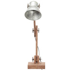 Lámpara de mesa industrial plateada redonda 58x18x90 cm E27