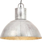 Candeeiro suspenso 25 W prateado redondo 48 cm E27