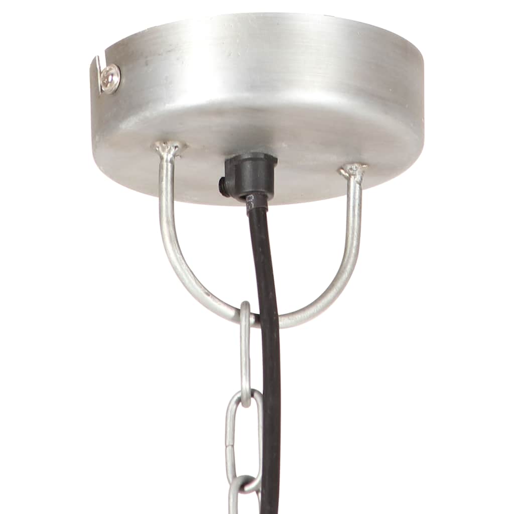 Lámpara colgante 25 W plateada redonda 48 cm E27