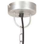 Lámpara colgante 25 W plateada redonda 48 cm E27