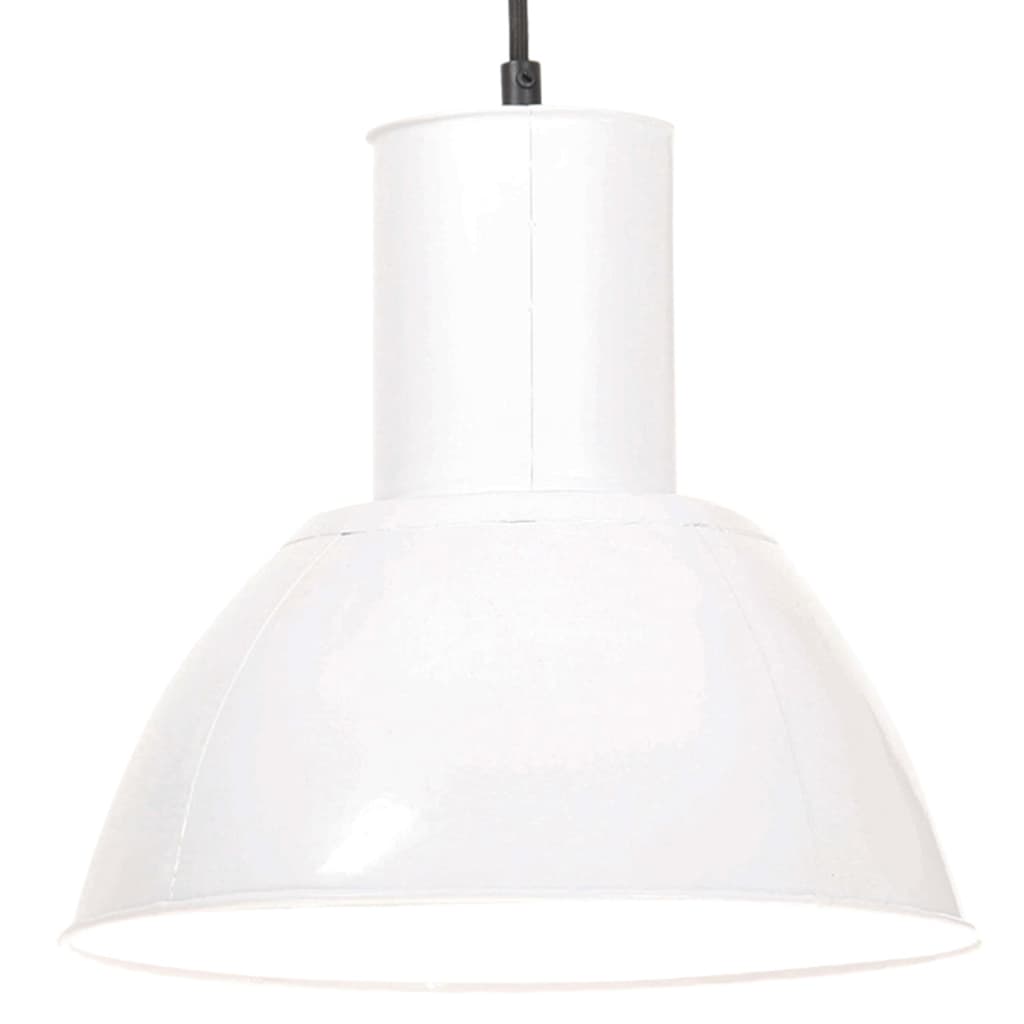 Lámpara colgante 25 W plateada redonda 48 cm E27