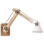 Lámpara de pared redonda estilo industrial blanca E27