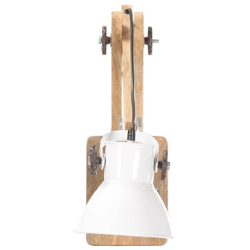 Lámpara de pared redonda estilo industrial blanca E27