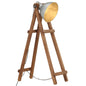 Black Solid Mango Wood E27 Floor Lamp