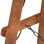 Lámpara de pie de madera maciza de mango negro E27