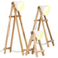 Floor lamp 3-piece solid mango wood white E27