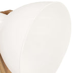 Lámpara de pie 3 piezas madera maciza de mango blanco E27