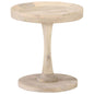 Mesa auxiliar de madera maciza de mango Ø40x45 cm