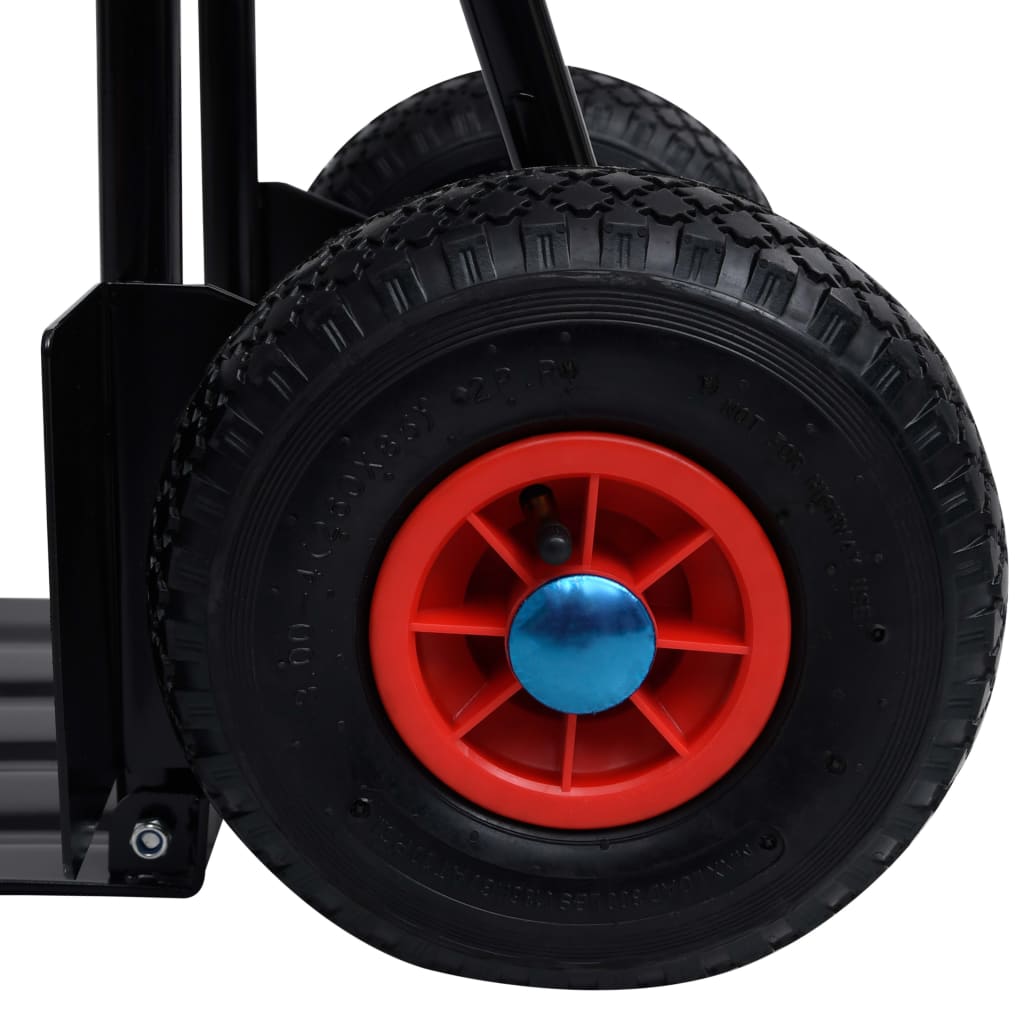Carrito de mano telescópico 200 kg negro y rojo
