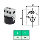 Cabeza perforadora 50 mm vástago perforador MT2 torno fresado
