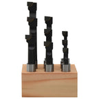 Cortadoras de perforación 9 piezas 12 mm con base de madera