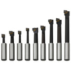 Cortadoras de perforación 9 piezas 12 mm con base de madera