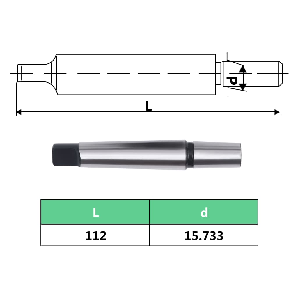 Portabrocas de liberación rápida MT2-B16 rango de sujeción 13mm