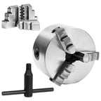 Mandril de torno autocentrante de 3 mordazas 100 mm acero