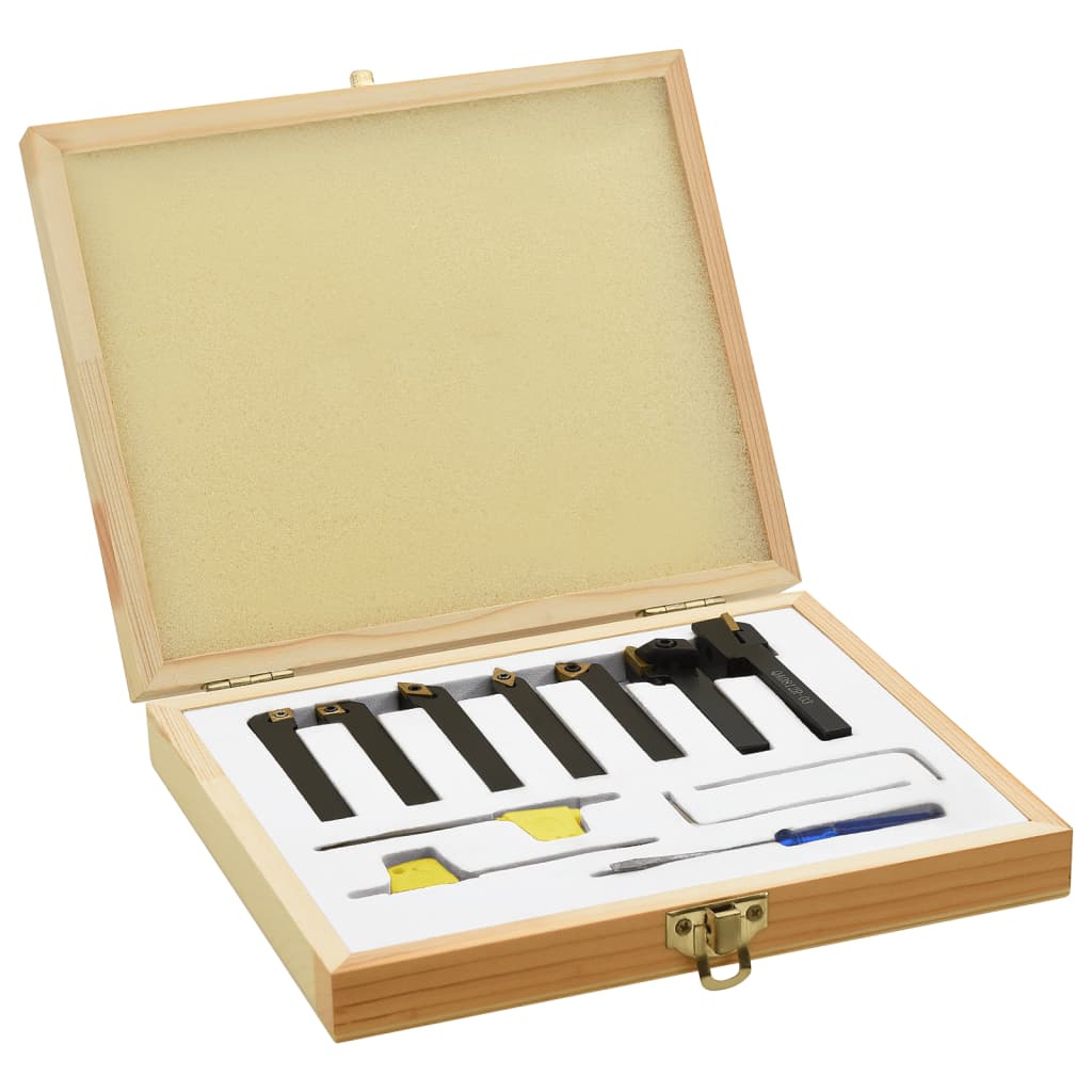 Set de herramientas de torneado indexable 12 piezas 8x8mm 70mm