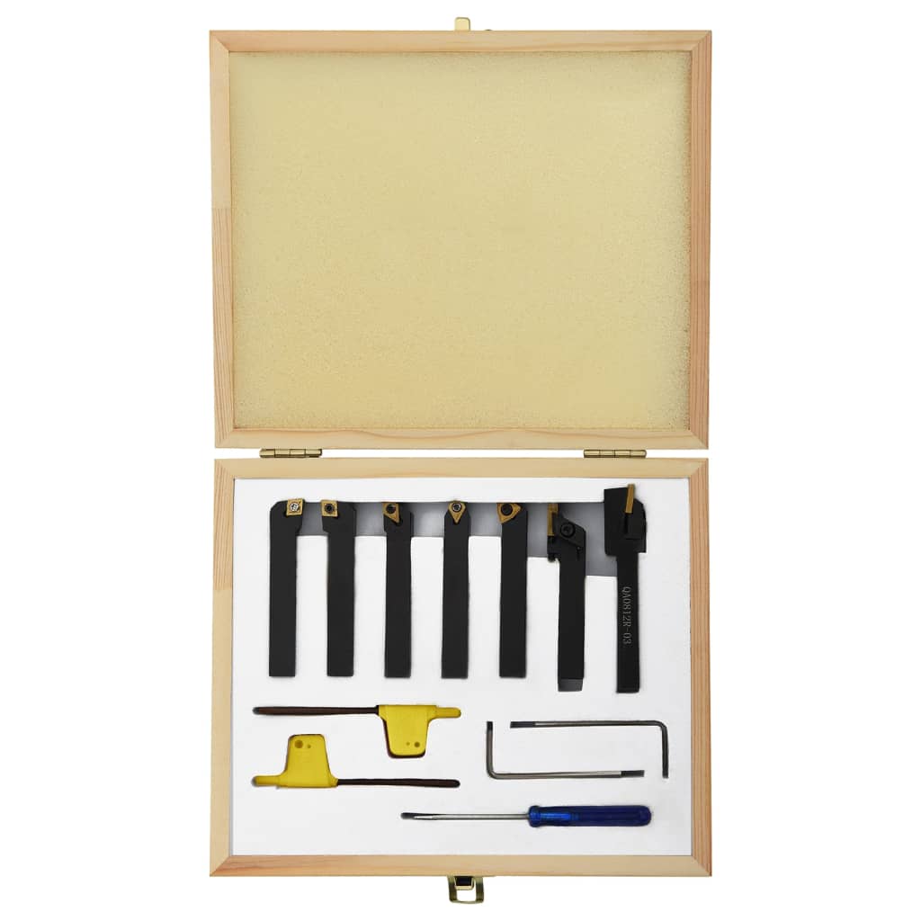 Set de herramientas de torneado indexable 12 piezas 8x8mm 70mm