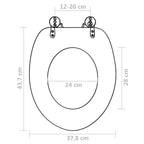 Asiento inodoro WC MDF tapa de cierre suave diseño gota
