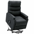 Sillón elevable cuero sintético negro