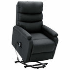Sillón elevable cuero sintético negro