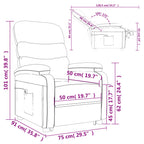 Sillón elevable cuero sintético negro