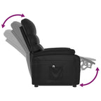Sillón elevable cuero sintético negro