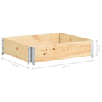 Arriate de madera maciza de pino 100x100 cm