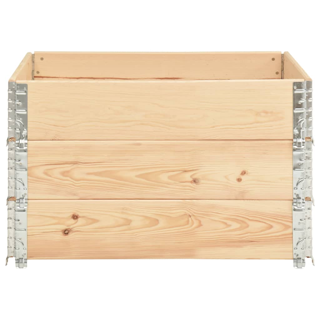 Arriates de madera maciza de pino 3 unidades 100x100 cm