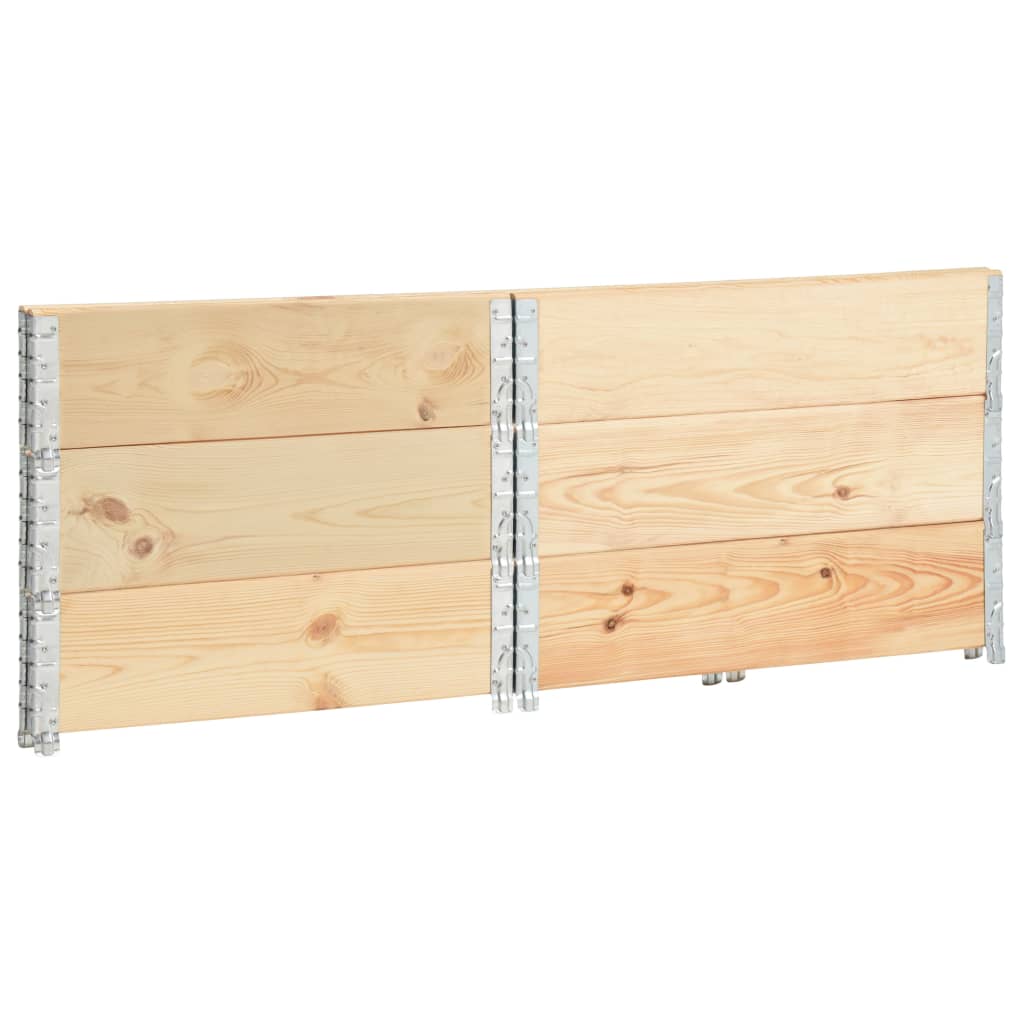 Arriates de madera maciza de pino 3 unidades 100x100 cm