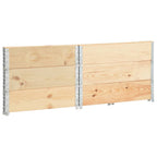 Arriates de madera maciza de pino 3 unidades 100x100 cm