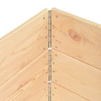 Arriates de madera maciza de pino 3 unidades 100x100 cm