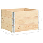 Arriates de madera maciza de pino 3 unidades 100x100 cm