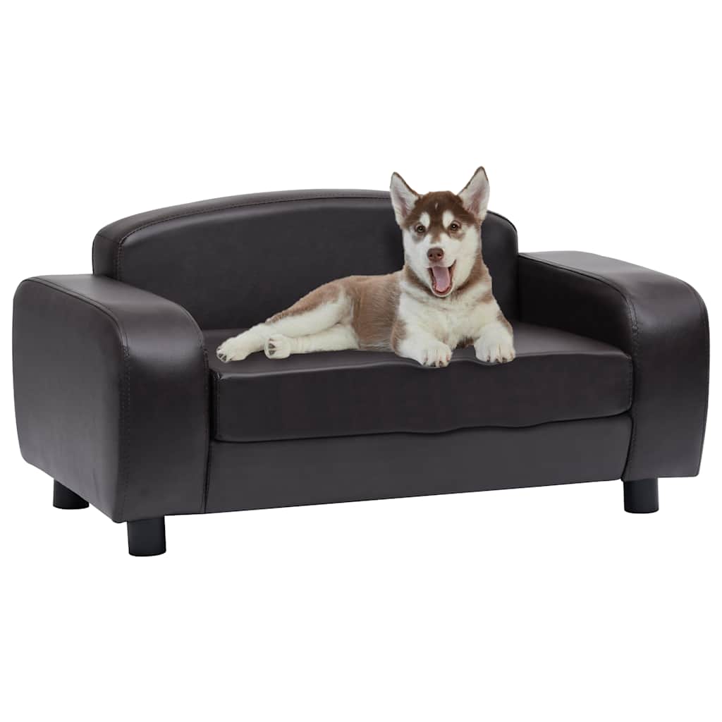 Cama para perros felpa y cuero sintético negra 90x79x20 cm