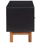Mueble para TV de madera maciza de acacia y MDF 100x35x45 cm