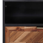 Mueble para TV de madera maciza de acacia y MDF 100x35x45 cm