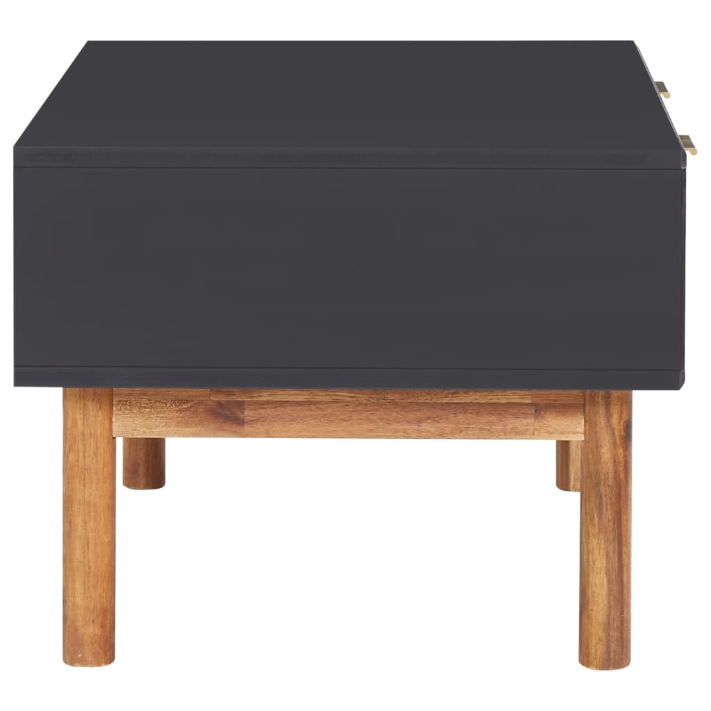 Mesa de centro de madera maciza de acacia y MDF 90x50x40 cm