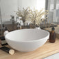 Luxury oval matt light blue ceramic washbasin 40x33 cm