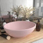 Luxury oval matt light blue ceramic washbasin 40x33 cm