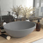 Luxury oval matt light blue ceramic washbasin 40x33 cm