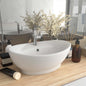 Luxury washbasin with overflow dark blue ceramic 58.5x39cm