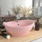Luxury washbasin with overflow dark blue ceramic 58.5x39cm