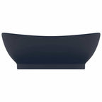 Lavabo lujoso con rebosadero cerámica azul oscuro 58,5x39cm