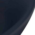 Lavabo lujoso con rebosadero cerámica azul oscuro 58,5x39cm