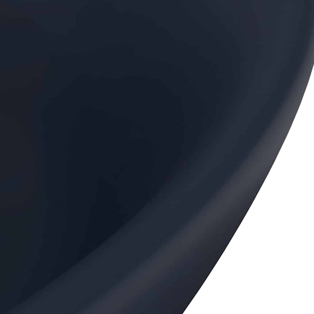 Lavabo lujoso con rebosadero cerámica azul oscuro 58,5x39cm