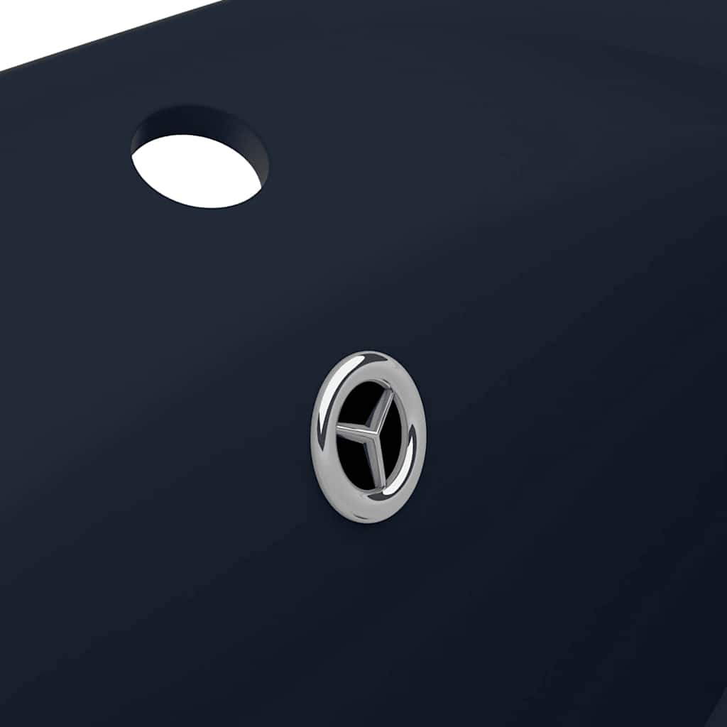 Lavabo lujoso con rebosadero cerámica azul oscuro 58,5x39cm