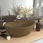 Luxury washbasin with overflow dark blue ceramic 58.5x39cm