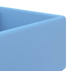 Lavabo cuadrado rebosadero cerámica azul claro mate 41x41 cm